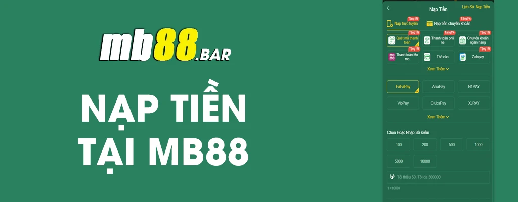 nạp tiền mb88